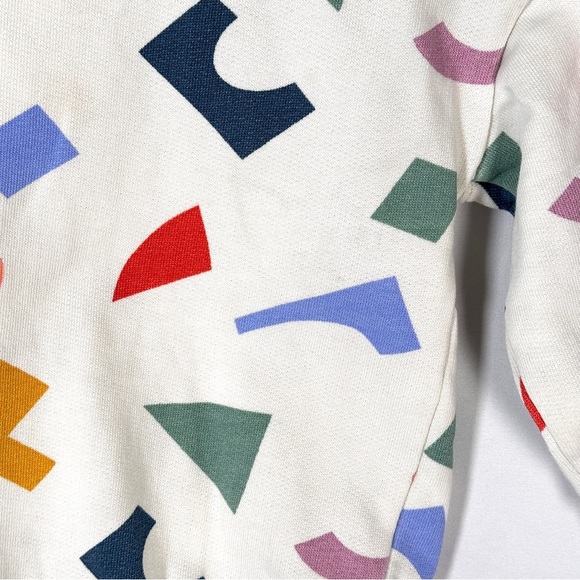 Hanna Andersson Kids Sweatshirt Cotton Abstract Geometric Print Unisex 18-24m - Picture 5 of 10